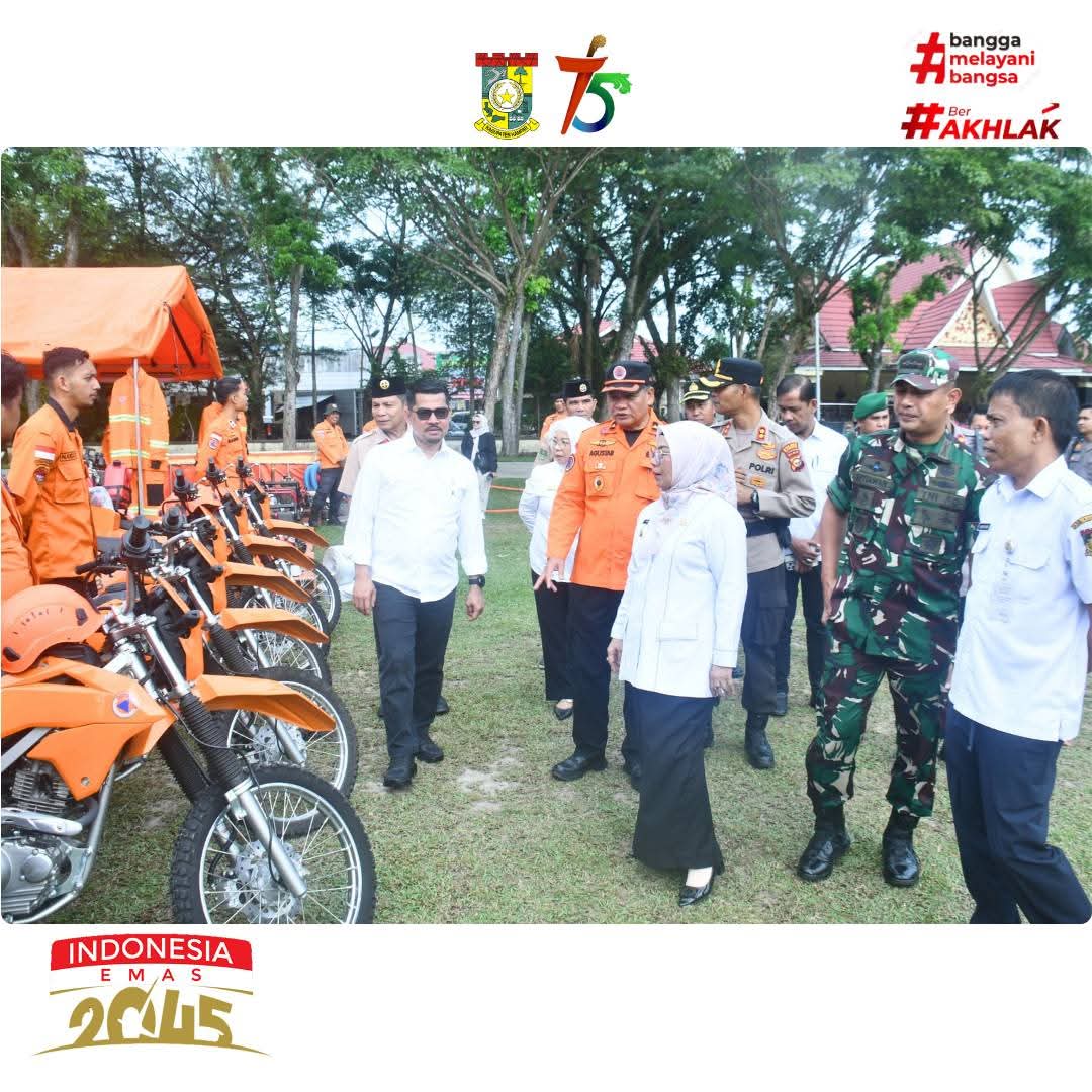 Wabup Kampar Pimpin Apel Gelar Pasukan Kesiapsiagaan Bencana Karhutla Tahun 2025