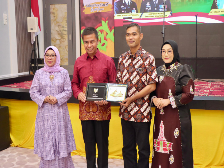 Bupati Dan Wakil Bupati Kampar Hadiri  Acara Kenal Pamit Kapolres Kampar Dan Ketua Pengadilan Agama Bangkinang