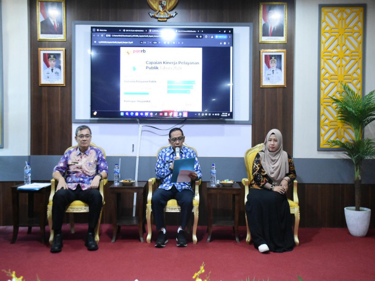 Wakili Bupati Kampar Asisten III Setda Kampar Buka Sosialisasi dan Pendampingan Penyusunan Laporan Survei Kepuasan Masyarakat (SKM) pada Aplikasi e-SKM