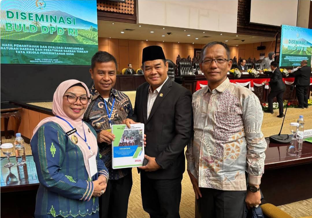 Bersama Bupati dan Wabup, Plt Kadisdikpora Kampar Helmi ikuti Diseminasi BULD DPD RI di Jakarta