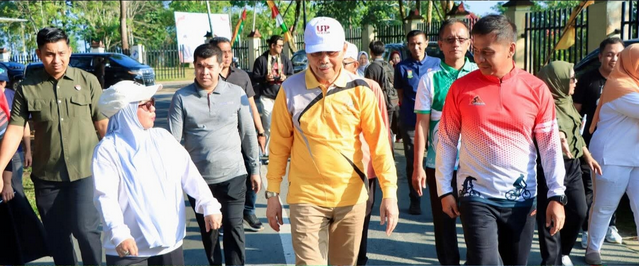 Bupati Kampar dan Disdikpora Kampanyekan Hidup Sehat Melalui CFD di Universitas Pahlawan Tuanku Tambusai