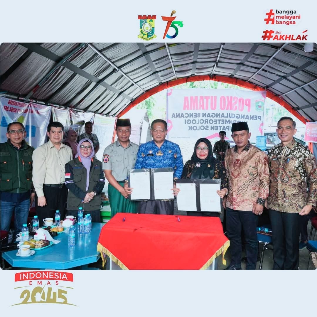 Pemkab Kampar dan Pemkab Solok Tandatangani MoU Terkait Penyediaan dan Pendistribusian Beras Bantuan Sosial